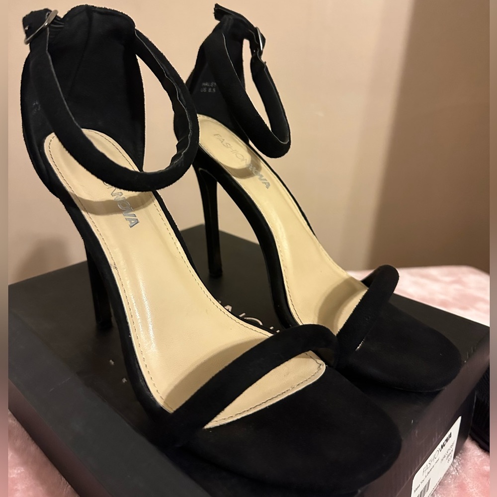 Fashion Nova black stiletto heels